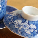 Jingdezhen Blue and White Porcelain Gaiwan Ice Crackle Glaze