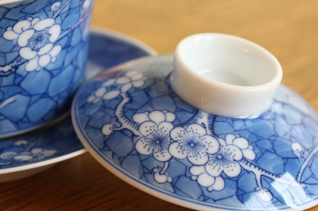 Jingdezhen Blue and White Porcelain Gaiwan Ice Crackle Glaze