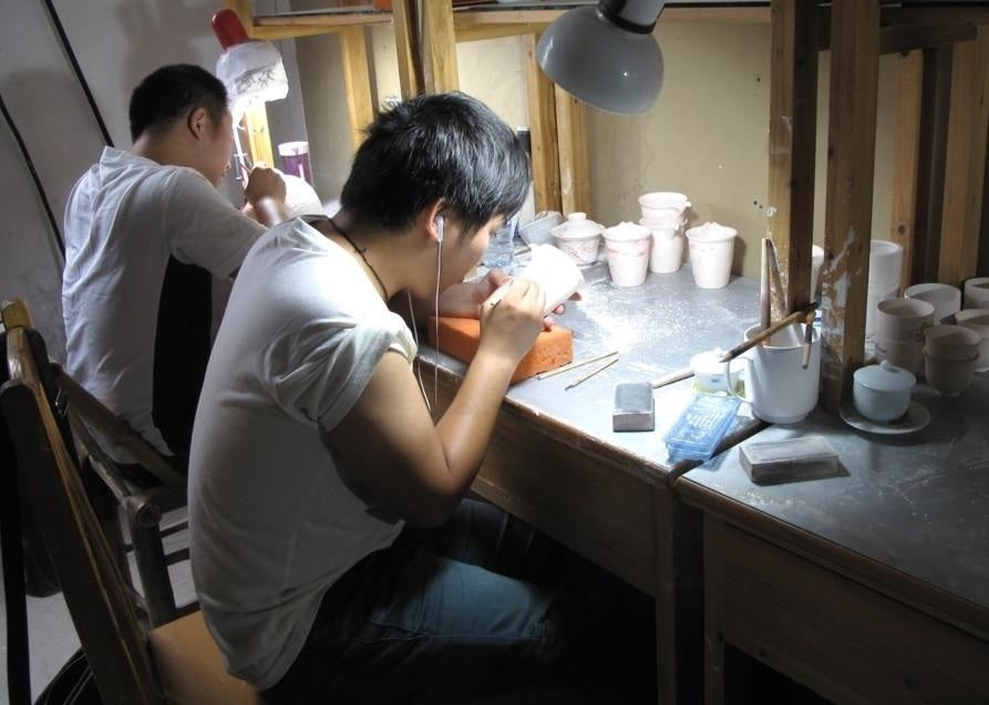 Jingdezhen Blue and White Porcelain Gaiwan Ice Crackle Glaze