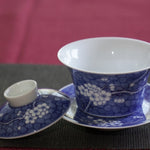 Jingdezhen Blue and White Porcelain Gaiwan Set Cracking Ice Plum Blossom