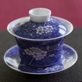 Jingdezhen Blue and White Porcelain Gaiwan Set Cracking Ice Plum Blossom