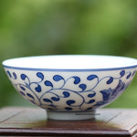 Jingdezhen Blue and White Porcelain Intertwined Lotus Bowl Hat Tea Cup