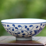 Jingdezhen Blue and White Porcelain Intertwined Lotus Bowl Hat Tea Cup
