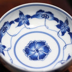 Jingdezhen Blue and White Porcelain Long Stemmed Floral Motif Teacup