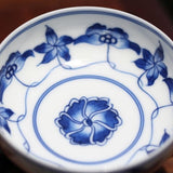 Jingdezhen Blue and White Porcelain Long Stemmed Floral Motif Teacup