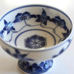 Jingdezhen Blue and White Porcelain Long Stemmed Floral Motif Teacup