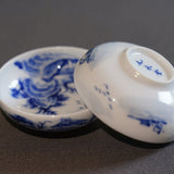 Jingdezhen Blue and White Porcelain Teacup Mountain Landscape Wide Opening