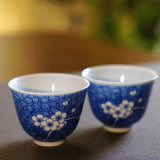Jingdezhen Blue and White Porcelain Plum Blossom Small Gaiwan