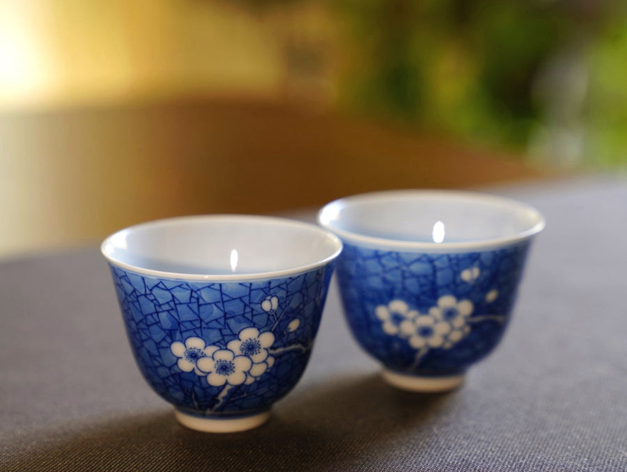 Jingdezhen Blue and White Porcelain Plum Blossom Small Gaiwan