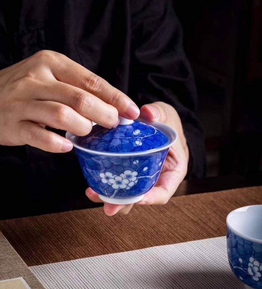 Jingdezhen Blue and White Porcelain Plum Blossom Small Gaiwan