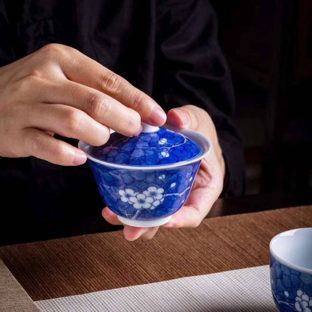 Jingdezhen Blue and White Porcelain Plum Blossom Small Gaiwan