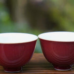 Jingdezhen Deep Red Glaze Porcelain Jihong Gaiwan Set Hand-crafted