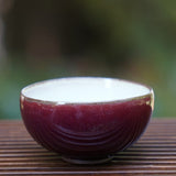Jingdezhen Deep Red Glazed Porcelain Jihong Gaiwan Set Hand-crafted