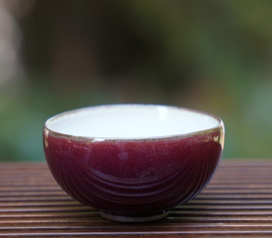 Tea Ware - Jingdezhen Deep Red Glazed Porcelain Jihong Gaiwan Set