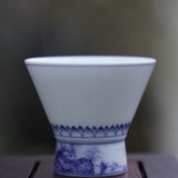 Jingdezhen Porcelain Teacup Miniature Painting Qingming Festival