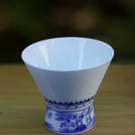 Jingdezhen Porcelain Teacup Miniature Painting Qingming Festival