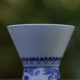 Jingdezhen Porcelain Teacup Miniature Painting Qingming Festival