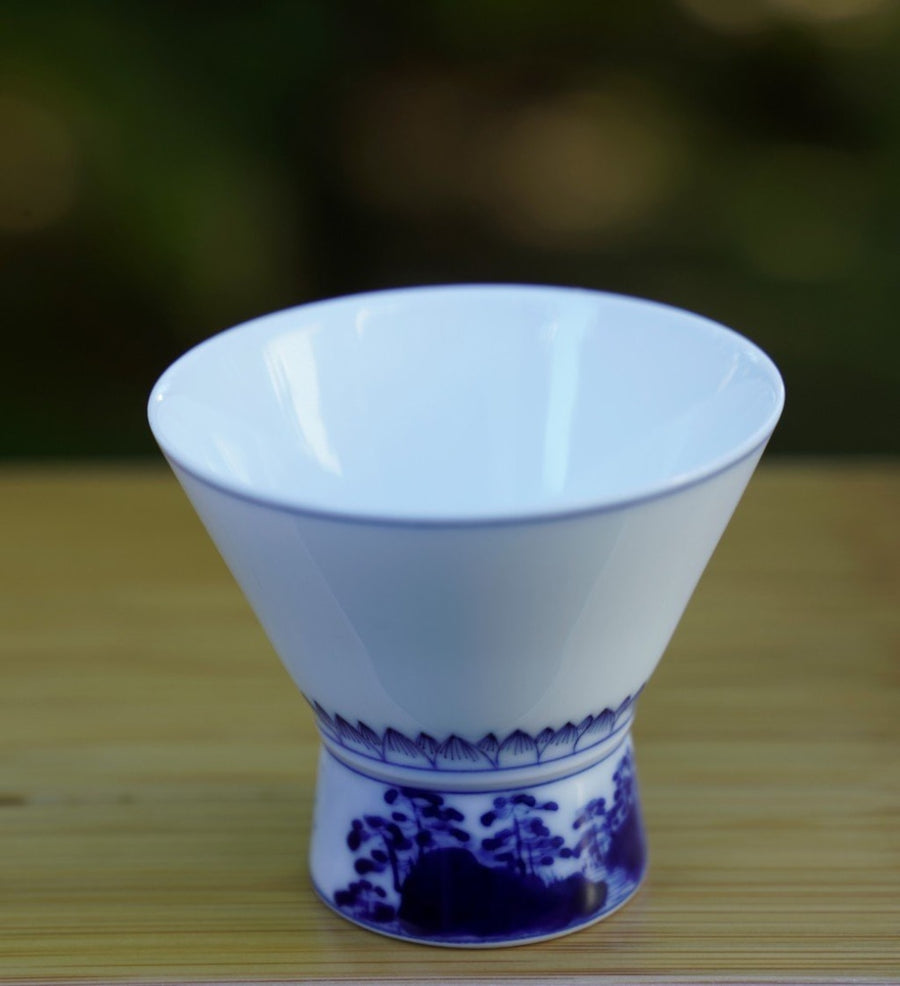 Jingdezhen Porcelain Teacup River on the Qingming Festival Miniature Painting