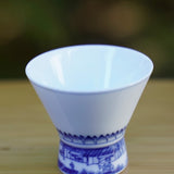 Jingdezhen Porcelain Teacup Miniature Painting Qingming Festival