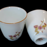 Jingdezhen Gold Plated Porcelain Teacup Enamel Plum Blossom