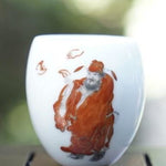Jingdezhen Porcelain Doucai Egg Tea Cup Zhong Kui