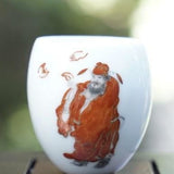 Jingdezhen Porcelain Doucai Egg Tea Cup Zhong Kui