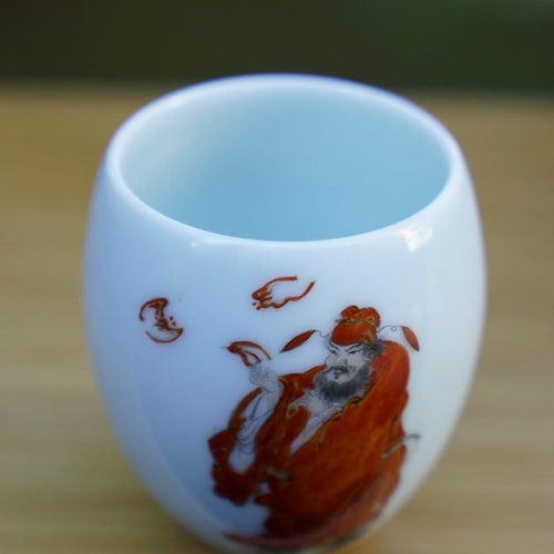 Jingdezhen Porcelain Doucai Egg Tea Cup Zhong Kui