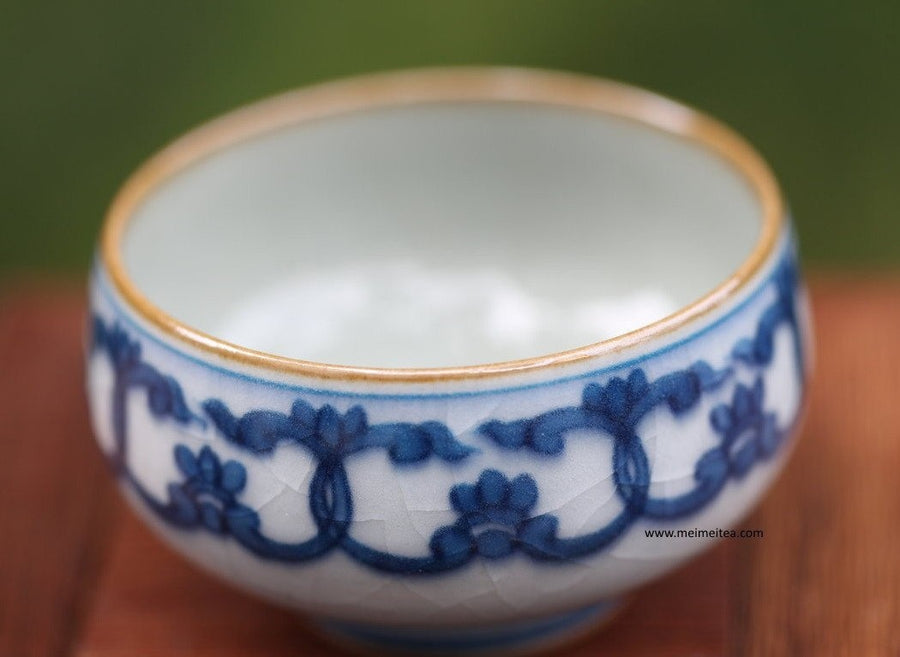Tea Ware - Jingdezhen Porcelain Gongfu Cup Crackle Glaze Handcrafted