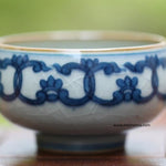 Jingdezhen Porcelain Gongfu Tea Cup Crackle Glaze Handcrafted