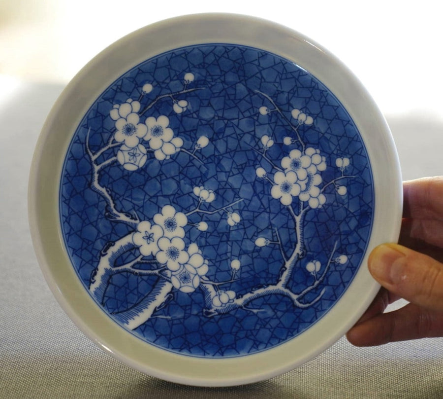 Jingdezhen Treasure Blue and White Porcelain Ice Plum Blossom Base Plate