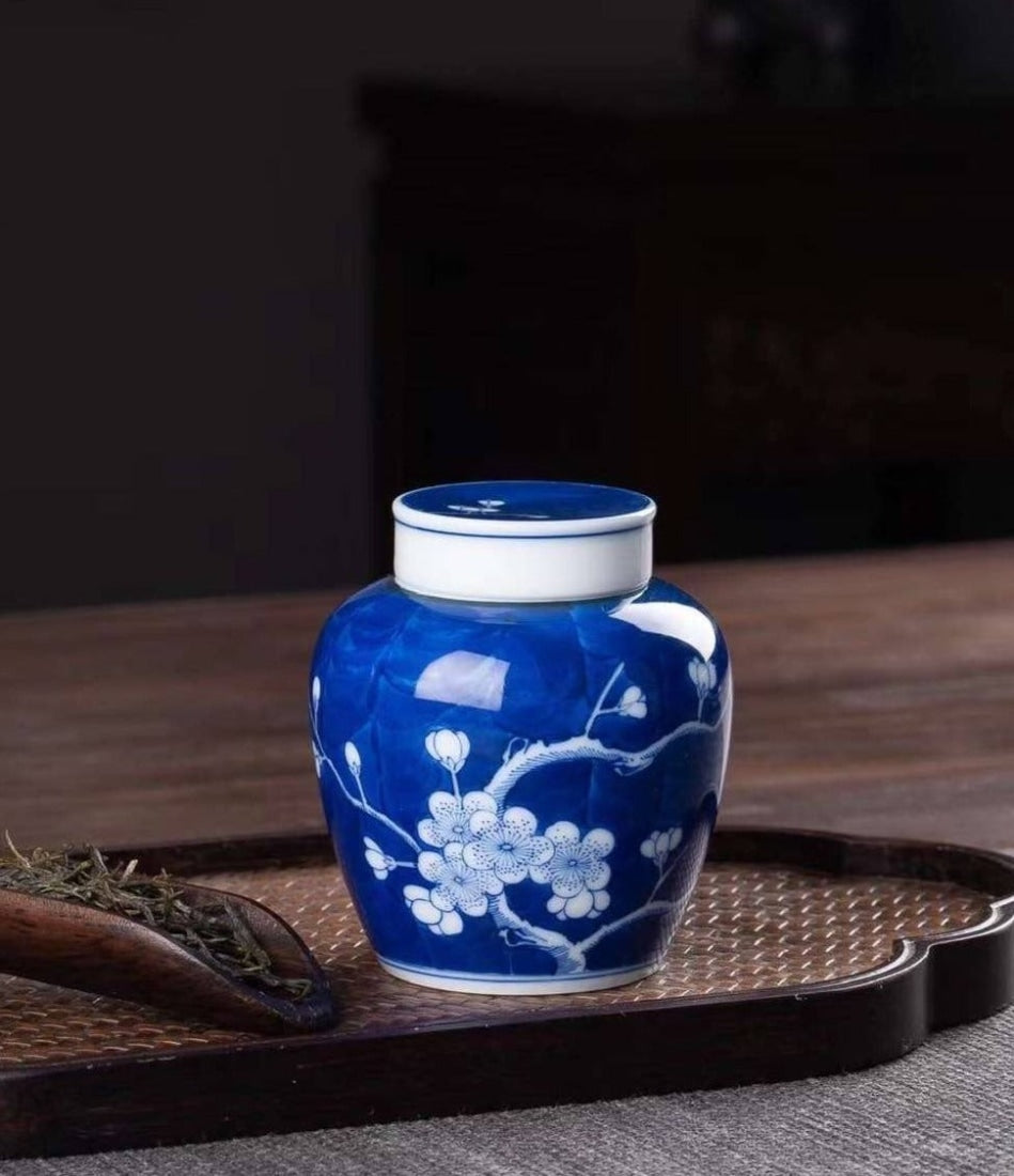 Jingdezhen Blue and White Porcelain Gaiwan Set Plum Blossom