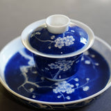 Jingdezhen Blue and White Porcelain Gaiwan Set Plum Blossom