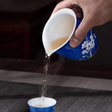 Jingdezhen Blue and White Porcelain Gaiwan Set Plum Blossom