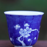 Jingdezhen Blue and White Porcelain Gaiwan Set Plum Blossom