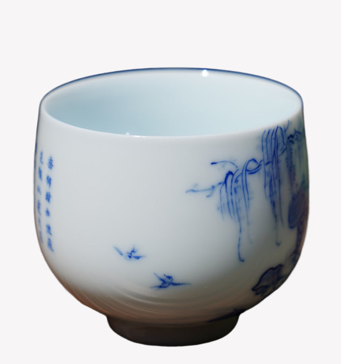 Tea Ware - Jingdezhen Treasure White Porcelain Artisan Luohan Zen Cup