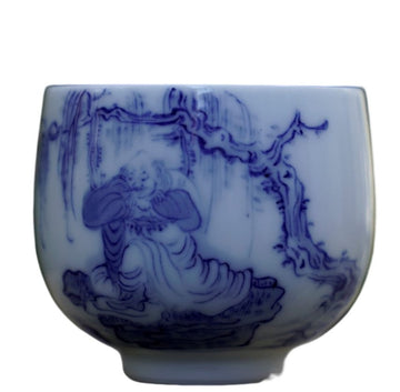 Tea Ware - Jingdezhen Treasure White Porcelain Artisan Luohan Zen Cup