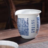Jingdezhen Treasure Yingqing Porcelain Gaiwan Set Buddhist Scriptures