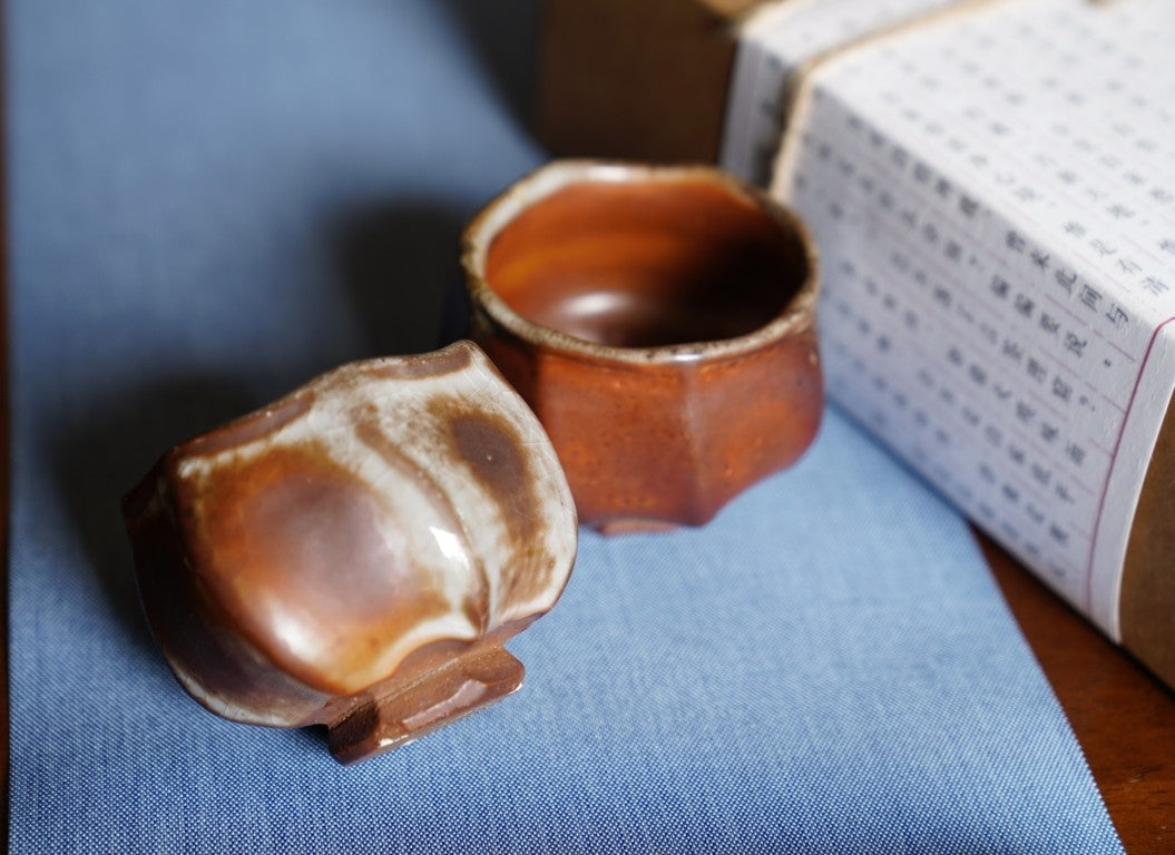 Jingdezhen Wood-fired Octagon and Heptagon Master Teacups Hand-crafted