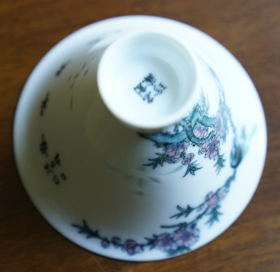 Tea Ware - Jingdezhen Wucai Falang High Profile Cup Magpie Chirping