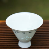 Jingdezhen Wucai Falang High Profile Teacup Magpie Chirping Spring