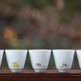 Jingdezhen Wucai Porcelain Five Flavors Gongfu Teacup