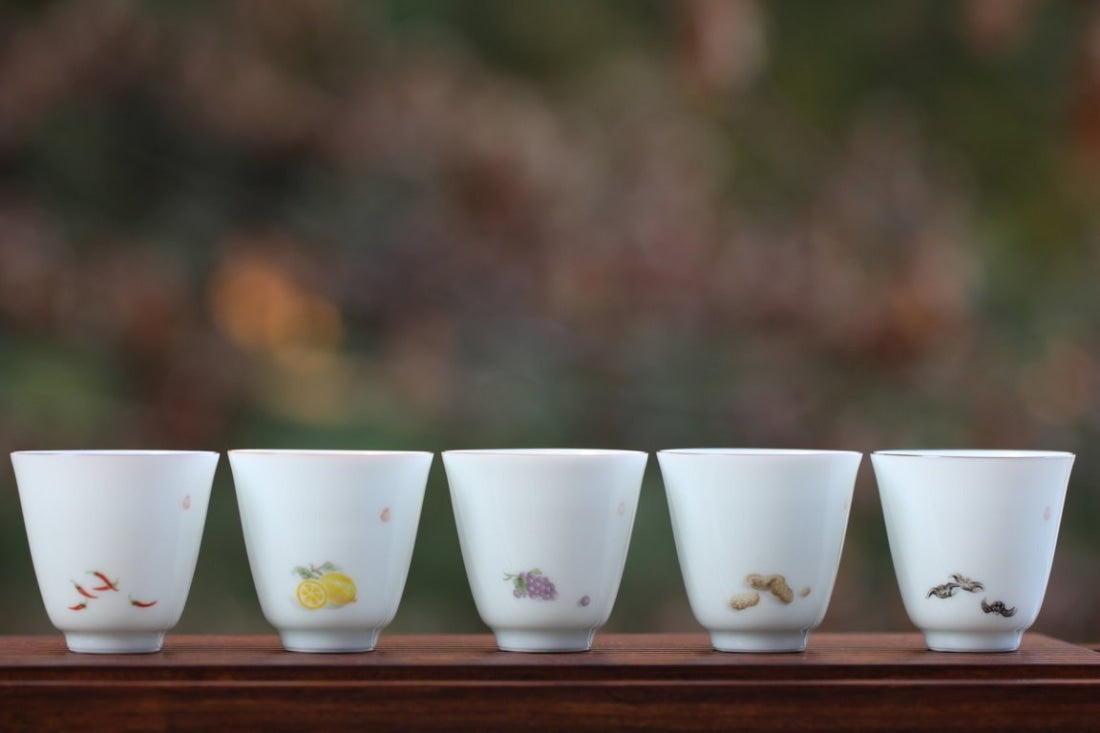 Jingdezhen Wucai Porcelain Five Flavors Gongfu Teacup