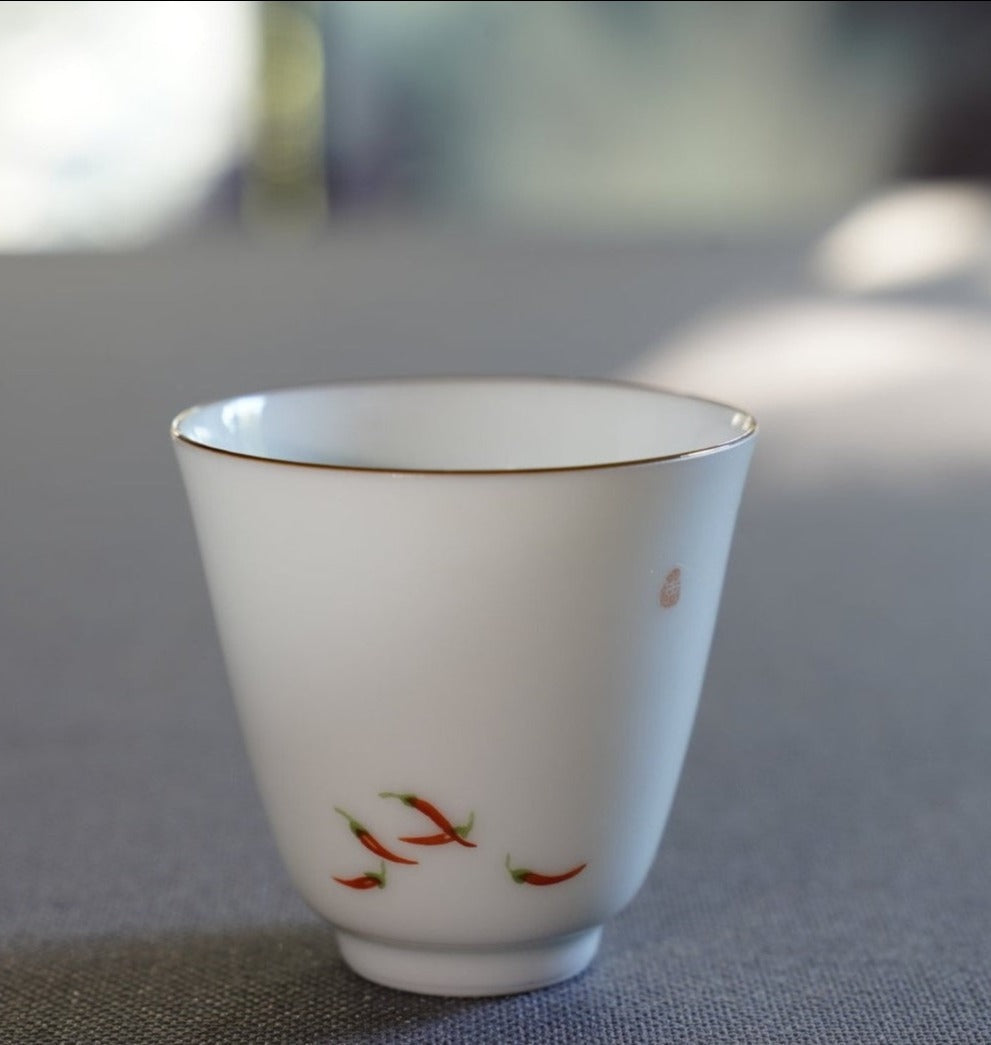 Jingdezhen Wucai Porcelain Five Flavors Gongfu Teacup