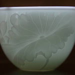 Jingdezhen Yingqing White Porcelain Tea Cup Exquisite Floral Relief