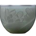 Jingdezhen Yingqing White Porcelain Tea Cup Exquisite Floral Relief