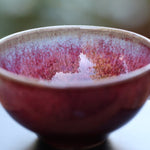 Jun Porcelain Tea Cup Contemporary Red 80ml