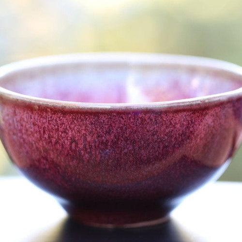 Jun Porcelain Tea Cup Contemporary Red 80ml