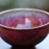 Jun Porcelain Tea Cup Contemporary Red 80ml