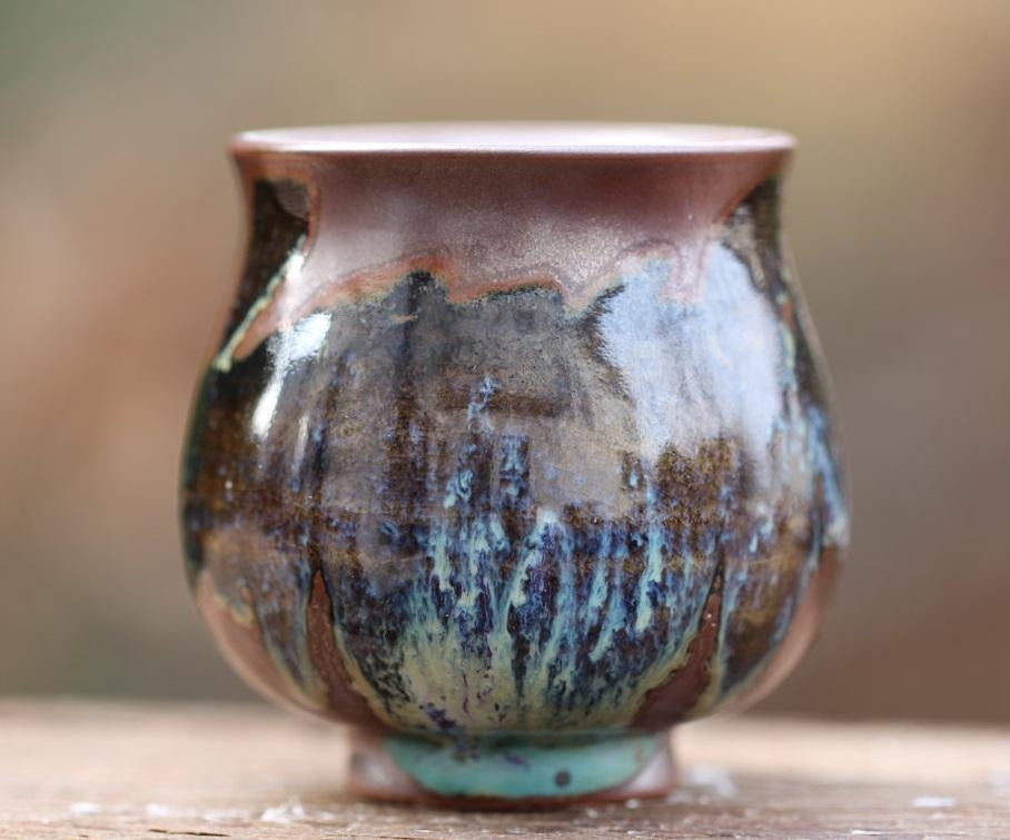 Jun Porcelain Tea Cup Copper Canyon 120ml