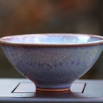 Jun Porcelain Tea Cup Jun Kiln Purple Landscape Impressionist’s Art 75ml